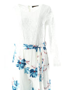 White and Blue floral  jumpsuits Kabayare