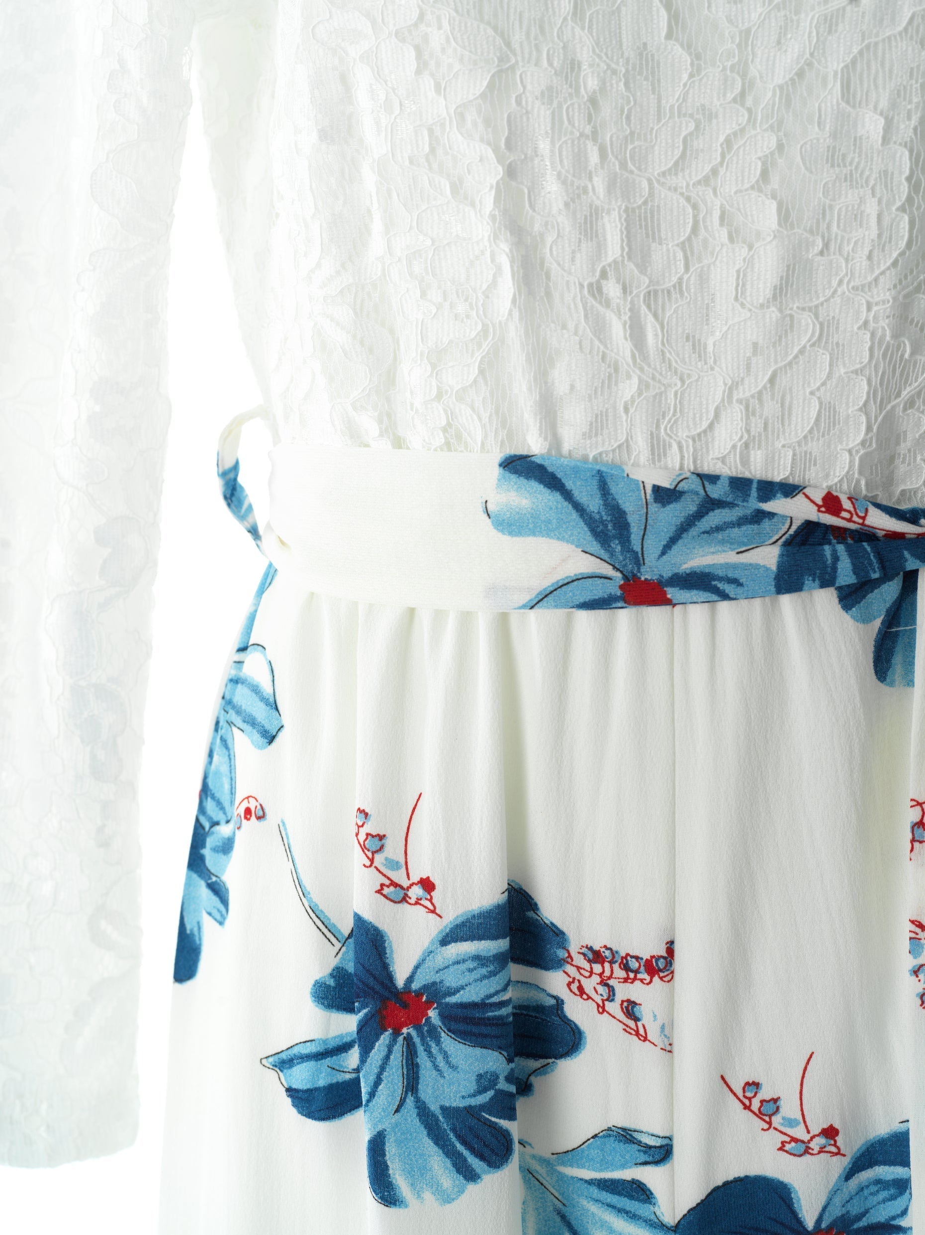 White and Blue floral  jumpsuits Kabayare