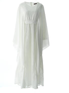 white  butterfly Chiffon abaya Kabayare