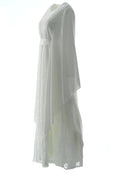 white  butterfly Chiffon abaya Kabayare