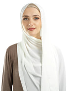 White Korean Nida hijab Kabayare