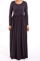 Auburn Milk Silk Maxi Dress / Pockets Kabayare