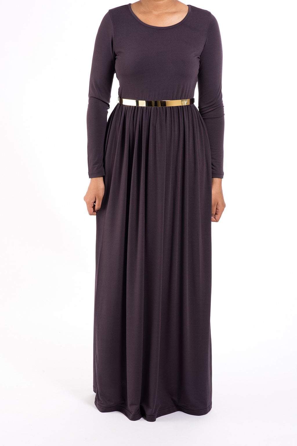 Auburn Milk Silk Maxi Dress / Pockets Kabayare