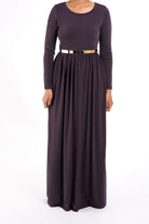 Auburn Milk Silk Maxi Dress / Pockets Kabayare