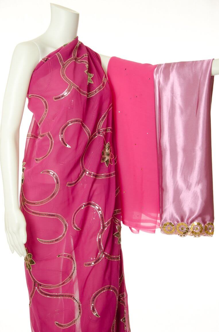 Baby Pink Saree Dirac Kabayare