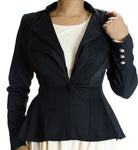 Black Peplum Blazer Kabayare