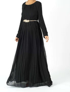 Black signature chiffon dress Kabayare