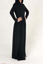 Black Urban Hooded Maxi Dress Kabayare