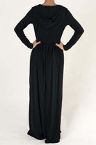 Black Urban Hooded Maxi Dress Kabayare