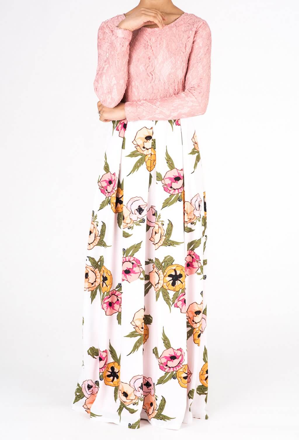 Blush Mixed love Maxi Dress Kabayare