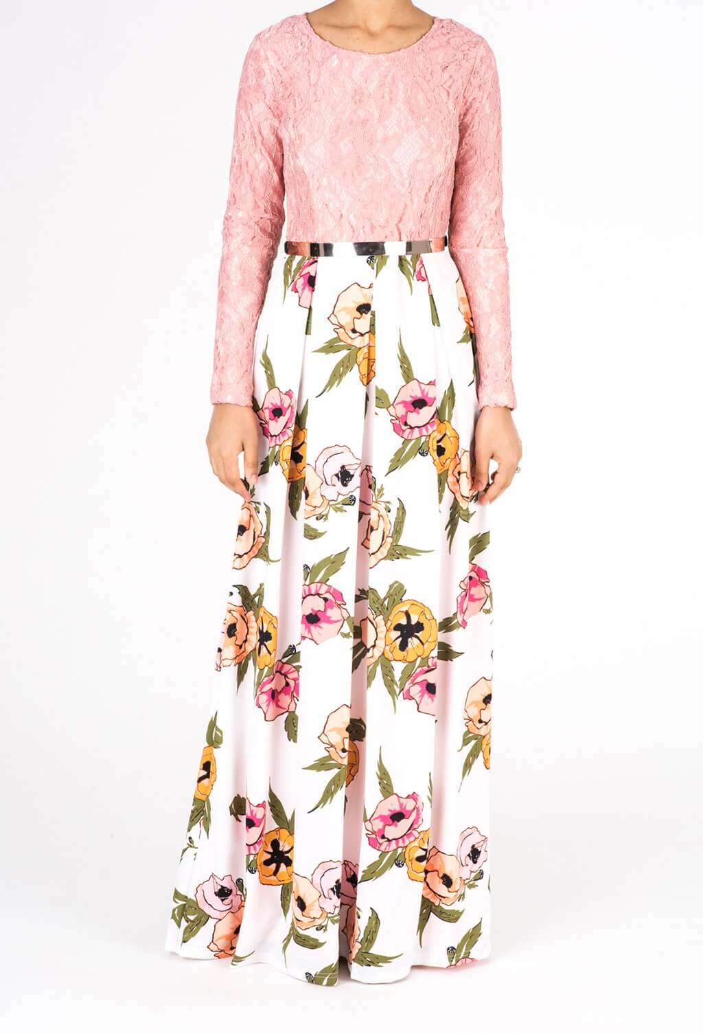 Blush Mixed love Maxi Dress Kabayare