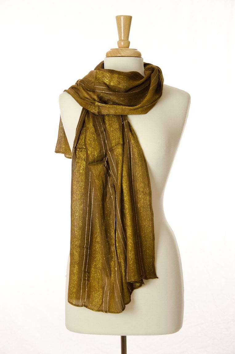 Brown  Golden Flare Scarf Kabayare