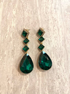 Emerald drops earrings KF