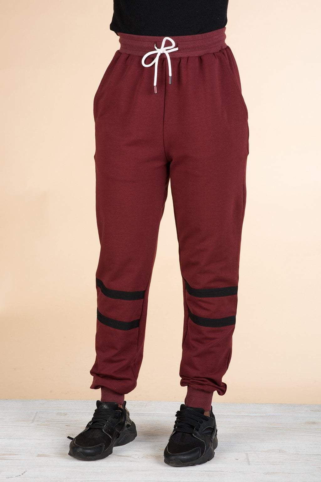 Maroon Modest Chic Sweat Pants Kabayare