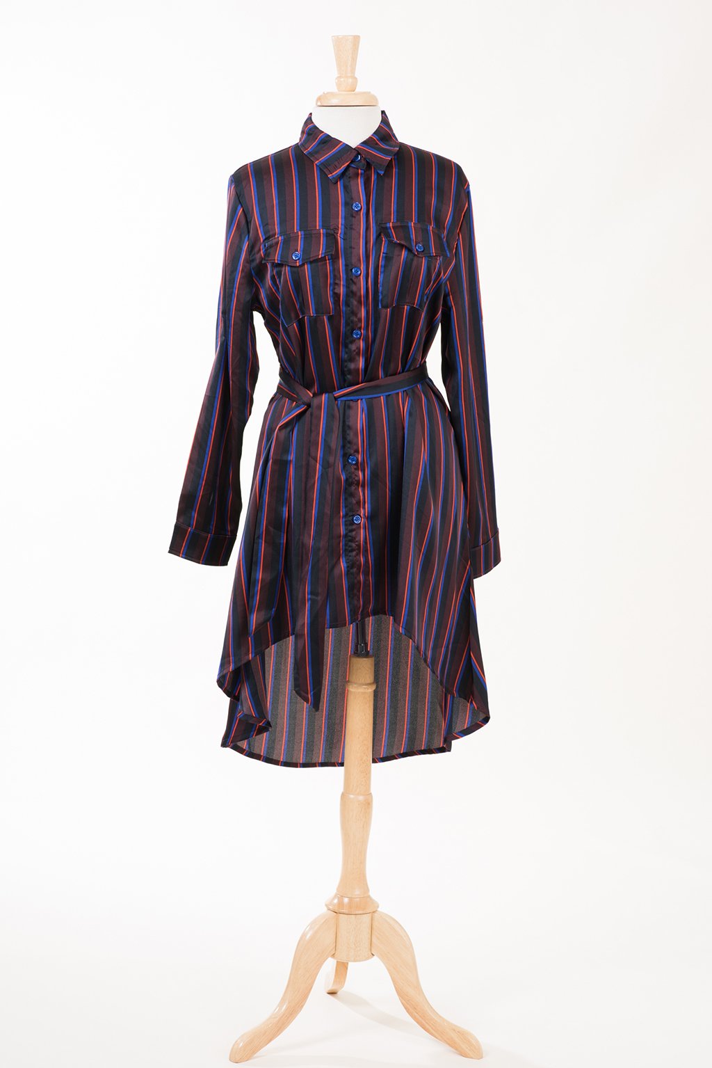 Midnight Striped High-Low Tunic Kabayare