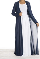 Navy Basic Maxi Cardigan Kabayare