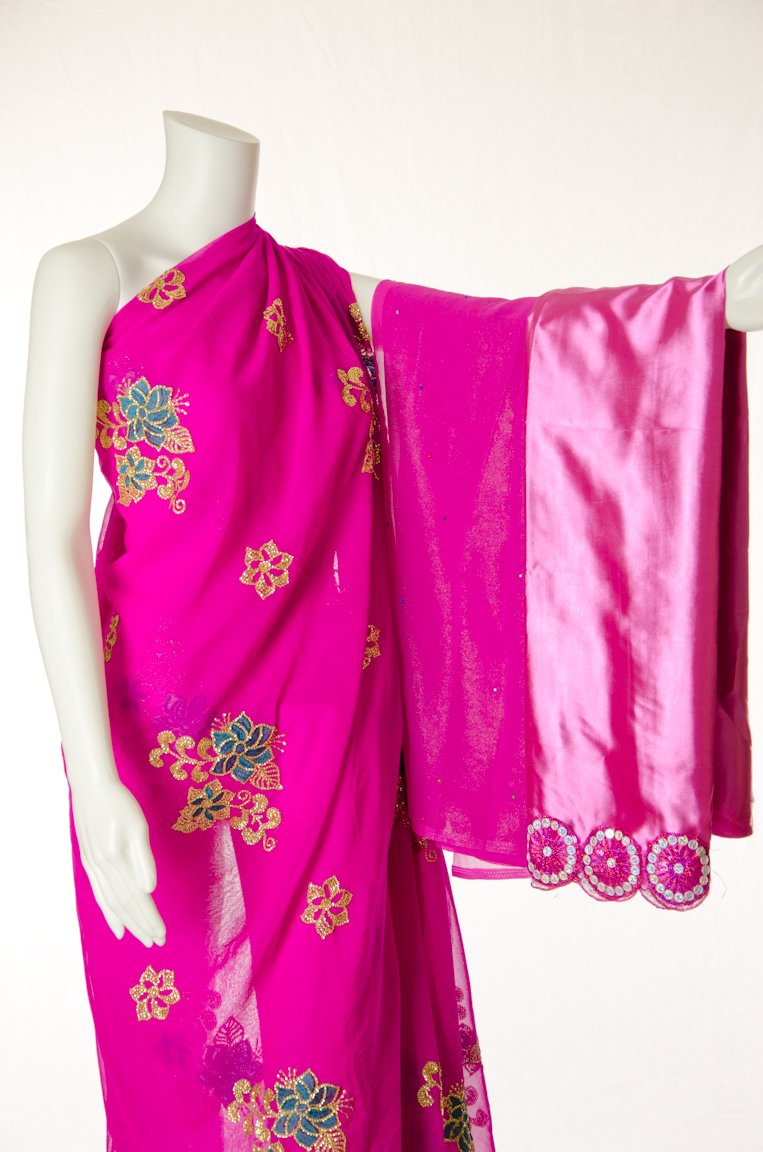 Pink Henna Saree Dirac Kabayare