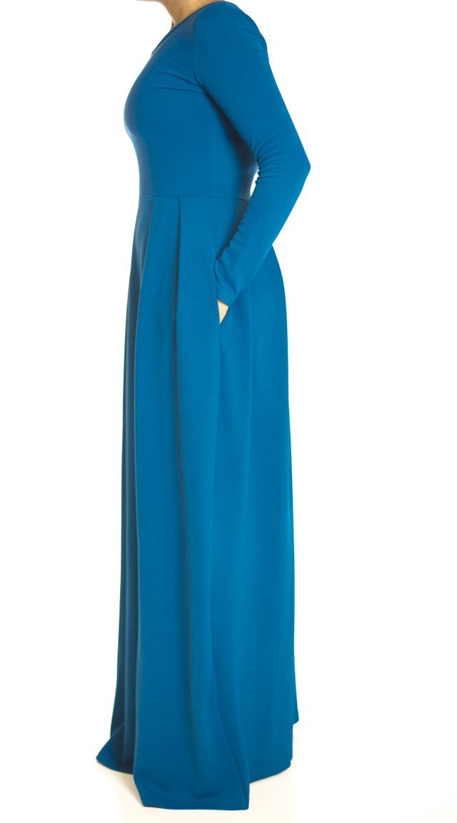 Teal Textured Classic maxi Kabayare