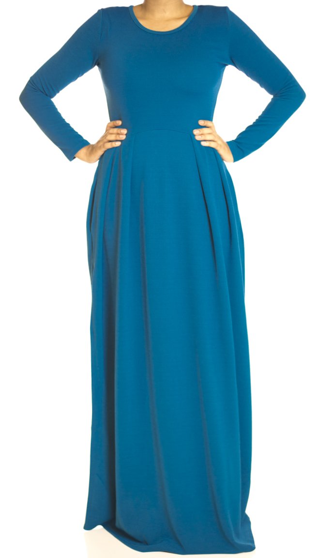 Teal Textured Classic maxi Kabayare