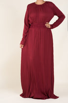 The Jersey Maroon Pleats dress Kabayare