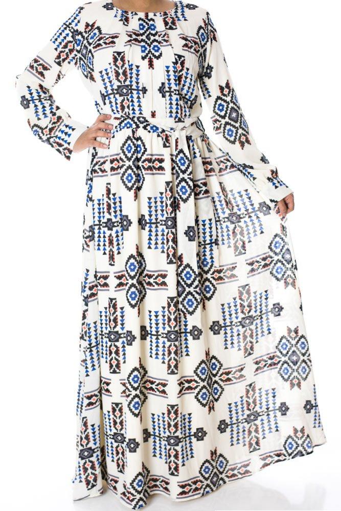 Tribal Print maxi dress Kabayare