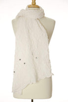 White Diamond Ruffle Scarf Kabayare