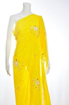 Yellow Haute Georgette shade Dirac. Kabayare