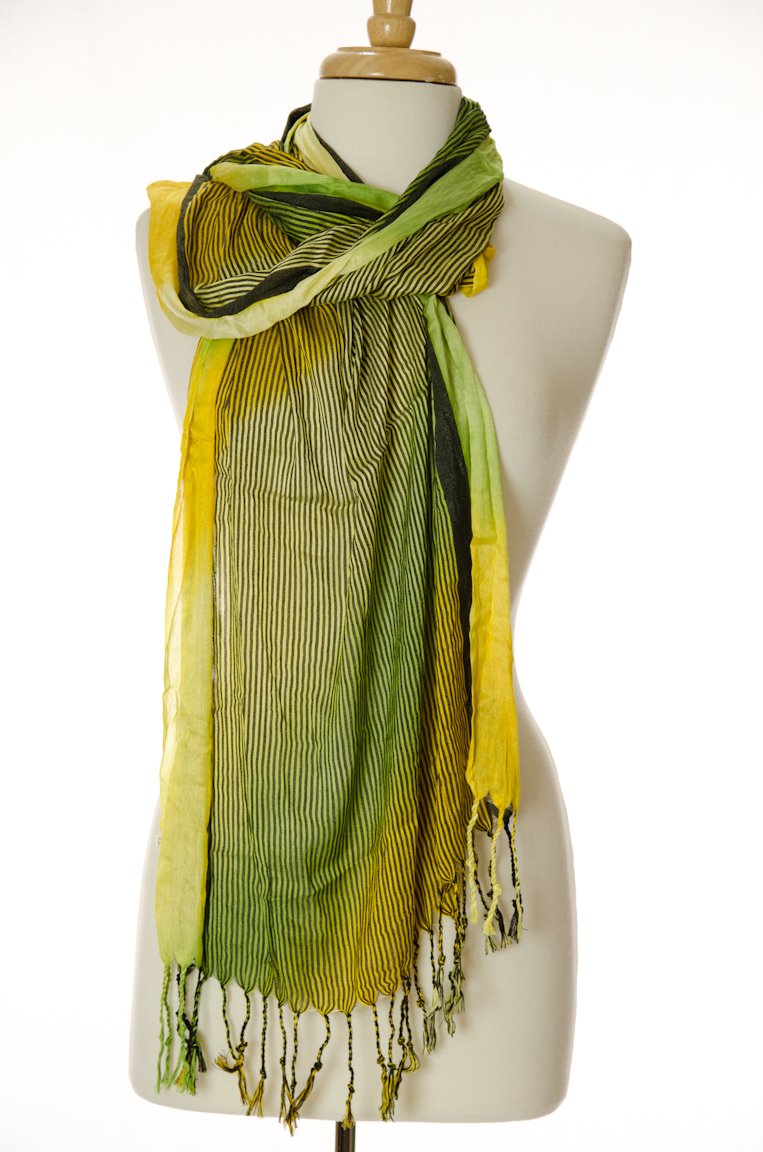 Yellow Rambow Stripes  Scarf Kabayare